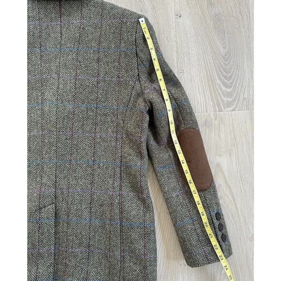 HARRIS TWEED Women Blazer Hand Woven Pure Wool Quite Luxury Preppy Academia - Picture 14 of 16